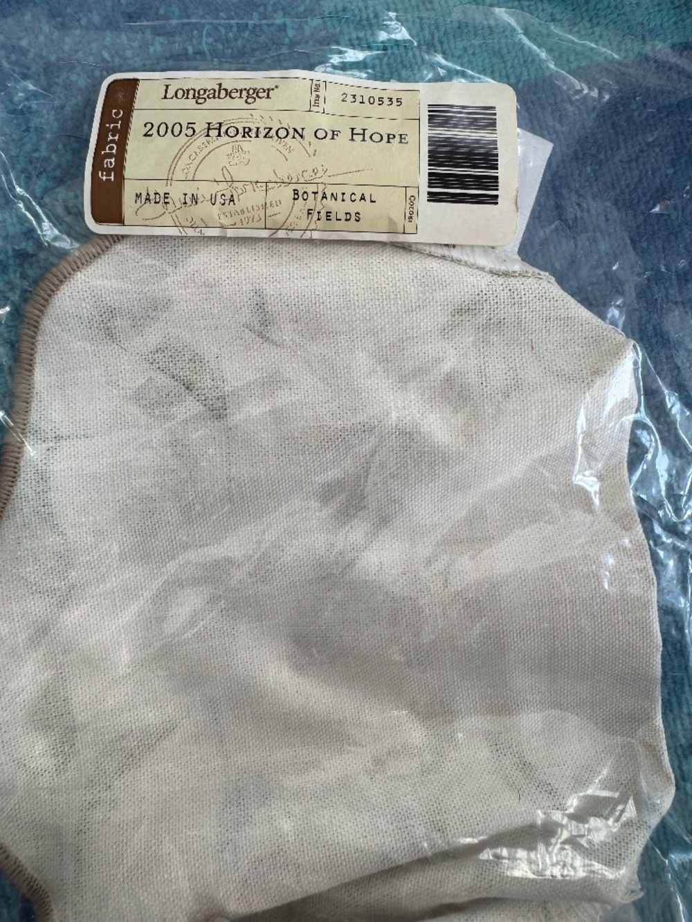 Longaberger 2005 Horizon of Hope Liner Hope New in Plastic